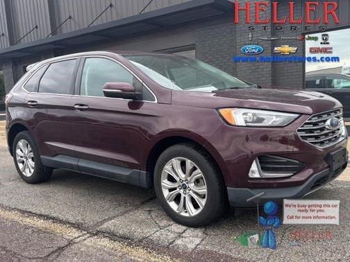 Burgundy 2021 Ford Edge Titanium