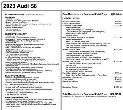 2023 Audi S8 4.0T quattro