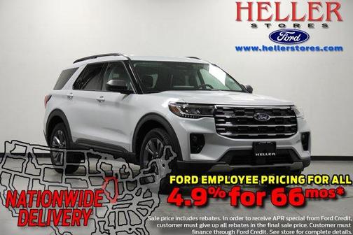 Space White Metallic 2026 Ford Explorer Active