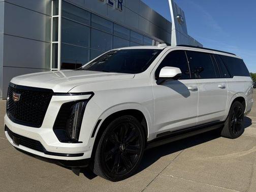 Crystal White Tri-Coat 2025 Cadillac Escalade ESV Sport