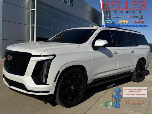 Crystal White Tri-Coat 2025 Cadillac Escalade ESV Sport