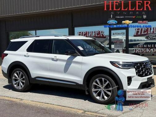 White Metallic 2025 Ford Explorer Platinum