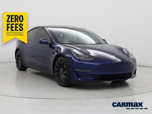 Blue 2022 Tesla Model 3 Performance