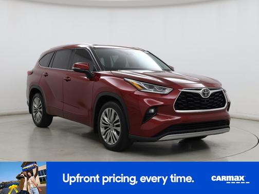 Red 2021 Toyota Highlander Platinum