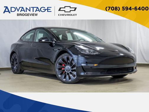 Solid Black 2023 Tesla Model 3 Performance