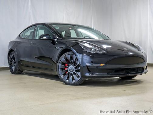 Solid Black 2023 Tesla Model 3 Performance