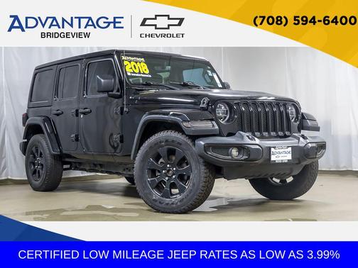 Black Clearcoat 2018 Jeep Wrangler Unlimited Sahara