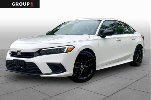 Platinum White Pearl 2023 Honda Civic Sport