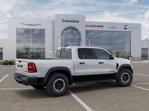 Bright White Clearcoat 2026 RAM 1500 RHO Crew Cab 4x4 5'7' Box