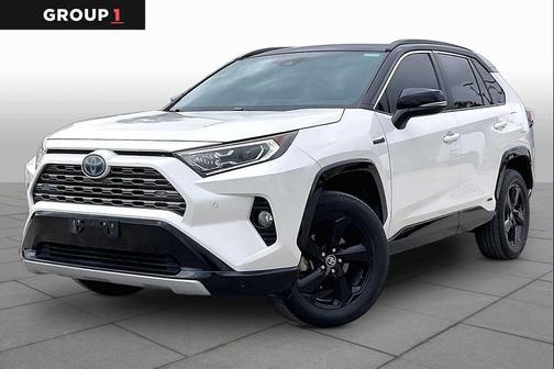 Blizzard Pearl w/Black Roof 2019 Toyota RAV4 Hybrid SE