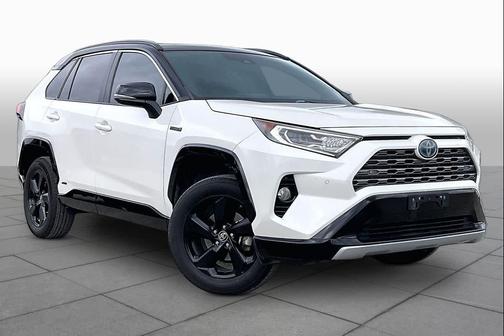 Blizzard Pearl w/Black Roof 2019 Toyota RAV4 Hybrid SE
