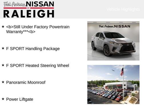 2022 Lexus RX 350 F SPORT Handling
