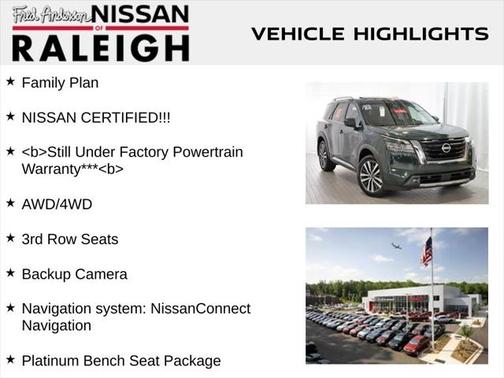 2022 Nissan Pathfinder Platinum 4WD