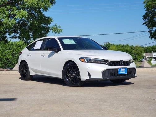 Platinum White Pearl 2025 Honda Civic Sport