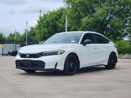 Platinum White Pearl 2025 Honda Civic Sport