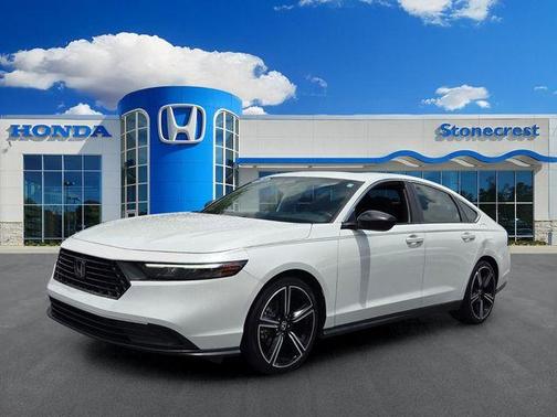 Platinum White 2024 Honda Accord Hybrid Sport