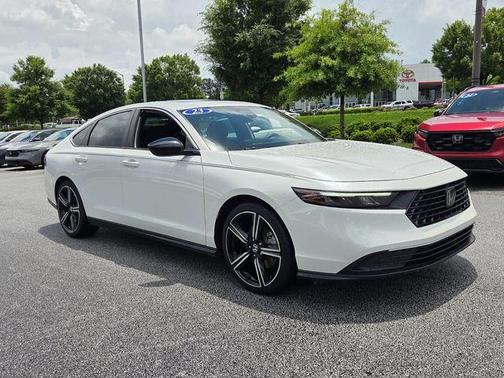 Platinum White 2024 Honda Accord Hybrid Sport
