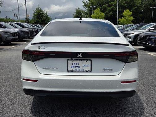 Platinum White 2024 Honda Accord Hybrid Sport