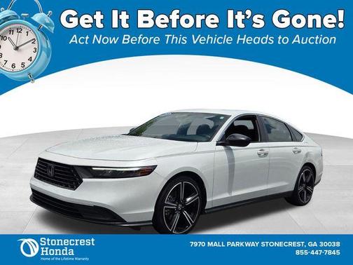 Platinum White 2024 Honda Accord Hybrid Sport