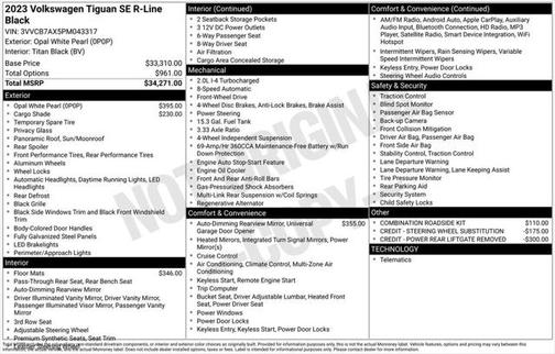 2023 Volkswagen Tiguan 2.0T SE R-Line Black