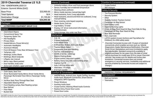 2019 Chevrolet Traverse LS