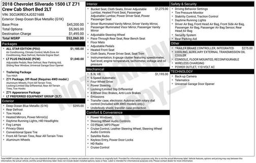 2018 Chevrolet Silverado 1500 LT