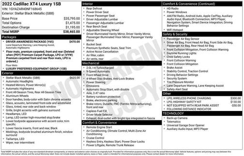 2022 Cadillac XT4 Luxury