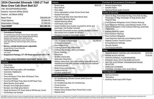 Summit White 2024 Chevrolet Silverado 1500 LT Trail Boss