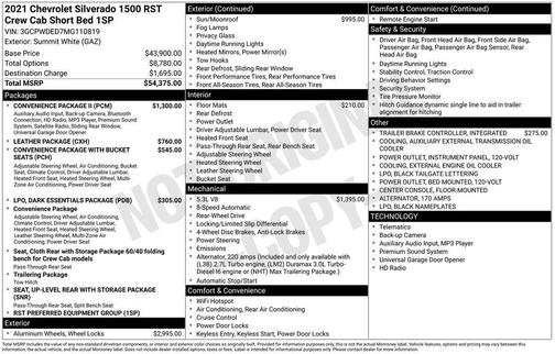 2021 Chevrolet Silverado 1500 RST