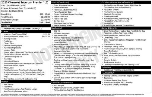 2025 Chevrolet Suburban Premier