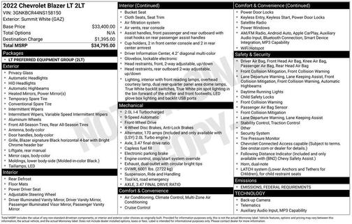 2022 Chevrolet Blazer 2LT