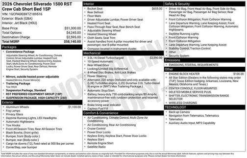 2026 Chevrolet Silverado 1500 RST
