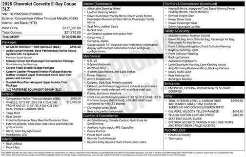 2025 Chevrolet Corvette E-Ray E-Ray