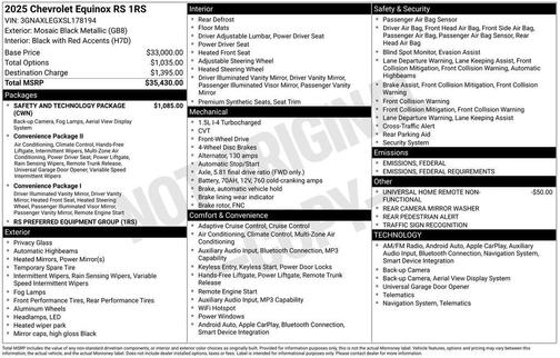 2025 Chevrolet Equinox RS