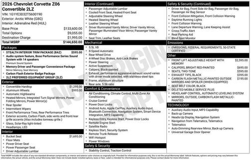 2026 Chevrolet Corvette Z06