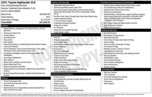 2021 Toyota Highlander XLE