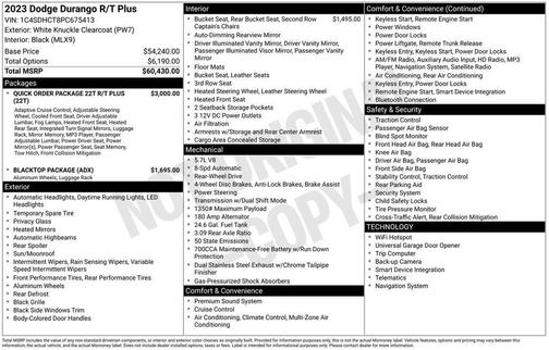 2023 Dodge Durango R/T Plus