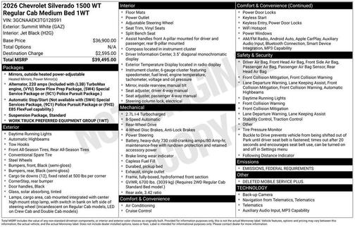 2026 Chevrolet Silverado 1500 WT