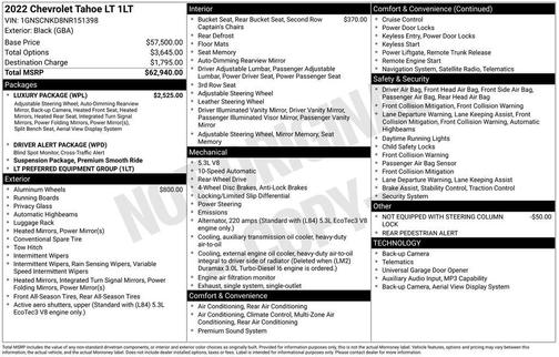 2022 Chevrolet Tahoe LT