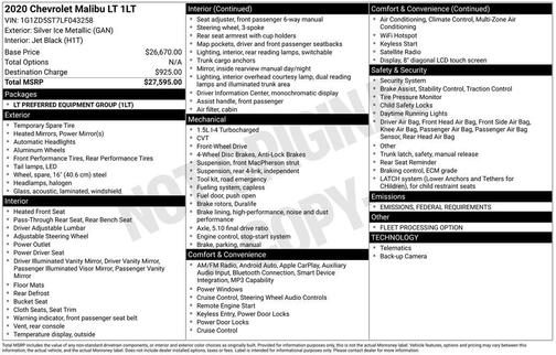 2020 Chevrolet Malibu LT