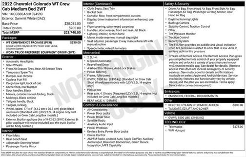 2022 Chevrolet Colorado WT