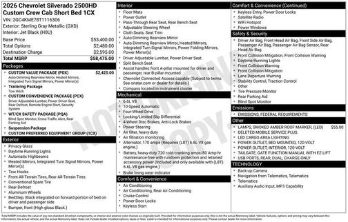 2026 Chevrolet Silverado 2500 Custom