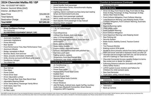 2024 Chevrolet Malibu RS