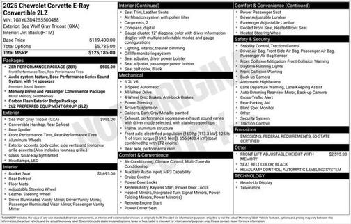 2025 Chevrolet Corvette E-Ray E-Ray