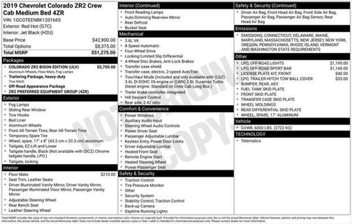 2019 Chevrolet Colorado ZR2