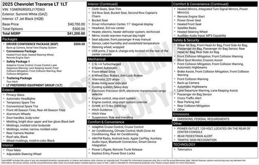 2025 Chevrolet Traverse LT