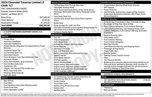 2024 Chevrolet Traverse LT Cloth