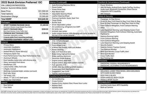 2022 Buick Envision Preferred