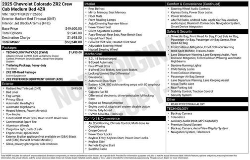 2025 Chevrolet Colorado ZR2