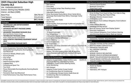 2025 Chevrolet Suburban High Country